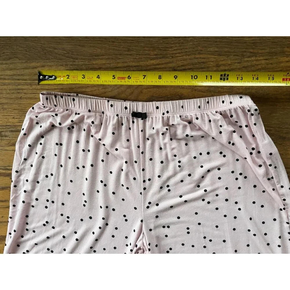 Kate Spade New York Pink Polka Dot Top and Pants Pajama Set  Women's Size Medium